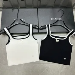 Premium Chanel Weste Schwarz Strickstil
