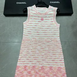 Luxus Chanel Weste Pink Strick Gradient Luxus