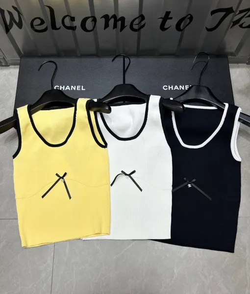 Bestseller Chanel Weste Gelbe Strickkollektion