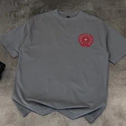 Meistverkaufte Chrome Hearts Kurzarm Schwarz Baumwolle Gewaschen Luxus