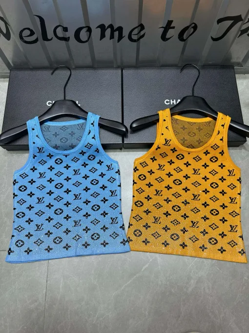 Premium Louis Vuitton Weste Blau Strick Monogramm Kollektion