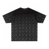 Hochwertige Louis Vuitton Kurzarm Schwarz Baumwolle Gradient Luxus