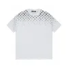 Hochwertiges Louis Vuitton Kurzarm-Shirt aus weißer Baumwolle mit Farbverlauf