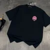 Hochwertige Chrome Hearts Kurzarm Schwarz Baumwolle Atmungsaktiv Luxus