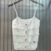 Premium Chanel Hosenträger im weißen Strick-Stil