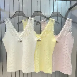 Premium Qualität Miu Miu Weste Weiß Strick Luxus