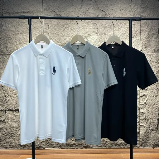 Luxus Ralph Lauren Kurzarm-T-Shirts in Weiß mit Stickerei