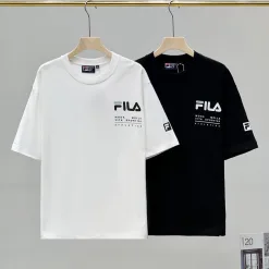 Bestseller Fila Kurzarm-Kollektion aus schwarzer Baumwolle