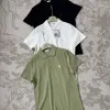 Hochwertiges Burberry-Poloshirt aus schwarzer Baumwolle mit Stickerei