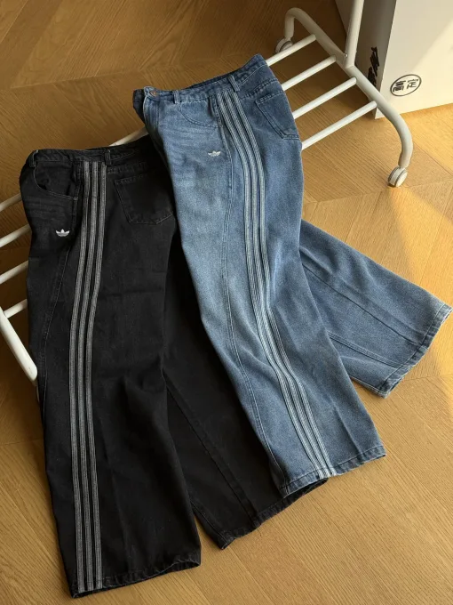 Bestseller Adidas Jeans Schwarz Denim Klassischer Stil