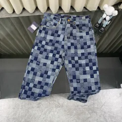 Premium Louis Vuitton T-Shirts Blue Denim Washed Kollektion