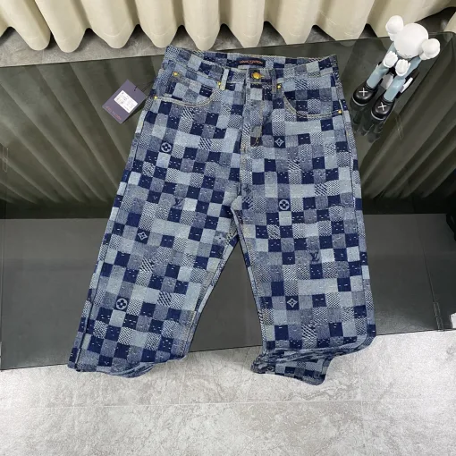 Premium Louis Vuitton T-Shirts Blue Denim Washed Kollektion