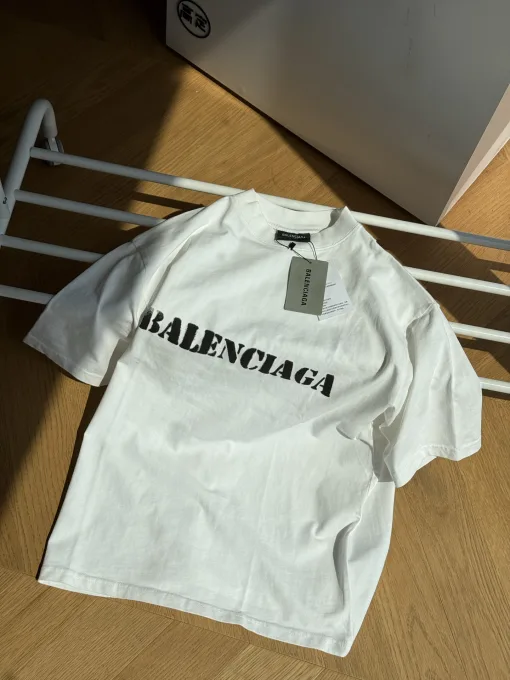 Bestseller Balenciaga Kurzarm Weiß Logo Style
