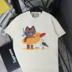 Premium Gucci Kurzarm Beige Print Style
