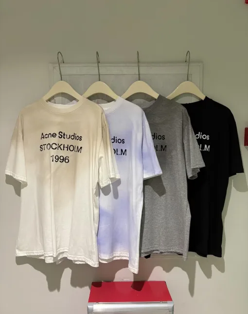 Bestseller Acne Studios Kurzarm Schwarz Distressed Luxus
