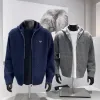 Hochwertige Prada Jacken Schwarze Leder Stickerei Luxus