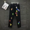 Hochwertige Chrome Hearts Jeans im Black Washed Style