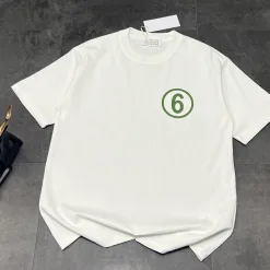 Premium Margiela Kurzarmhemd Grün Graphic Luxury