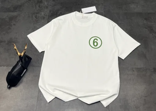 Premium Margiela Kurzarmhemd Grün Graphic Luxury