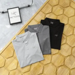 Hochwertige Gap Kurzarm Schwarz Polyester Atmungsaktiv Luxus