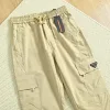 Luxus Prada Hose Khaki Nylon Atmungsaktiv Stil