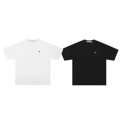 Bestseller Calvin Klein Kurzarm Schwarz Baumwolle Klassischer Stil