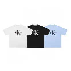 Luxus Calvin Klein Kurzarm Schwarz Baumwolle Classic Collection