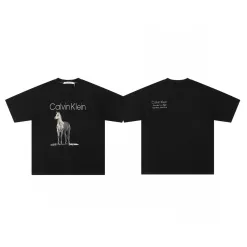 Hochwertige Calvin Klein Kurzarm-Kollektion aus schwarzer Baumwolle