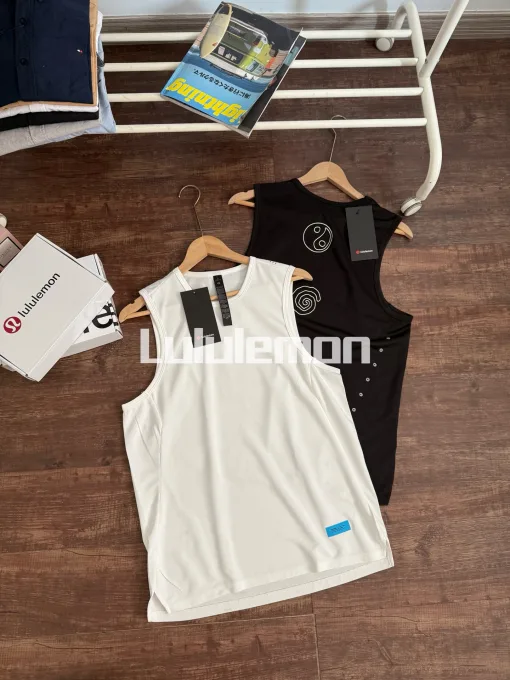 Premium Lululemon Ärmellos Schwarz Atmungsaktiver Stil