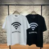 Premium Qualität Balenciaga Kurzarm Schwarz Logo Luxus