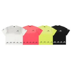 Balenciaga T-Shirt in Premium-Qualität, kurzärmelig, Baumwolle, gewaschen, Luxus