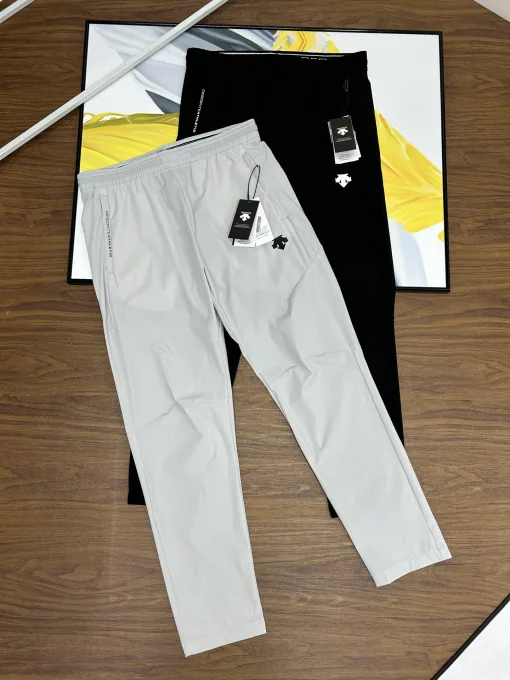 Luxus Descente Hose Schwarz Leinen Casual Style