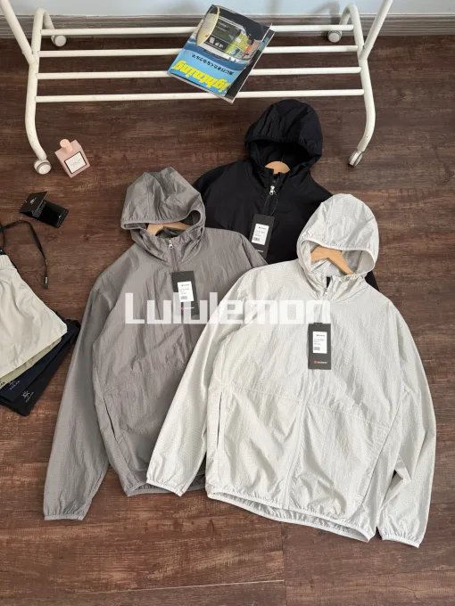 Premium Lululemon Sonnenschutzkleidung Schwarz Atmungsaktiver Stil