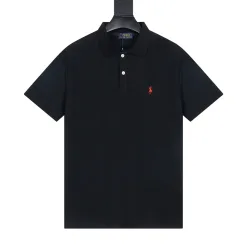 Premium Ralph Lauren Kurzarm Schwarz Baumwolle Retro Kollektion