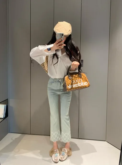 Bestseller Gucci Hemd Weiß Monogramm Kollektion