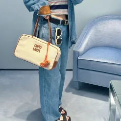 Hochwertiges Miu Miu Hemd Blue Denim Bestickt Luxus