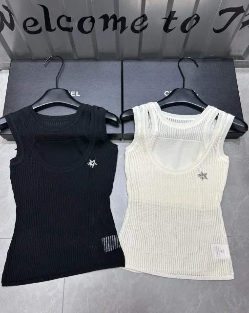Bestseller Chanel Weste Schwarz Strickstil