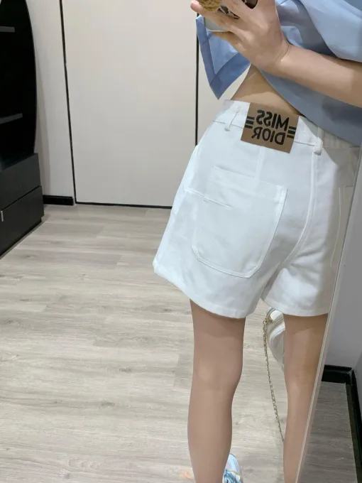 Bestseller Dior Shorts Weißer Denim-Print Luxus