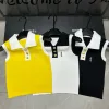 Luxus Yves Saint Laurent Weste Gold Strick Monogramm Stil