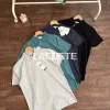 Hochwertige Lacoste Kurzarm-T-Shirts Schwarz Baumwolle Klassischer Stil
