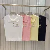 Luxus Dior Weste Gelb Strick Bestickt Luxus