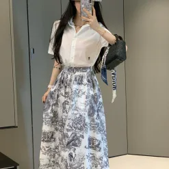Hochwertiger Dior-Shirt-Print-Stil