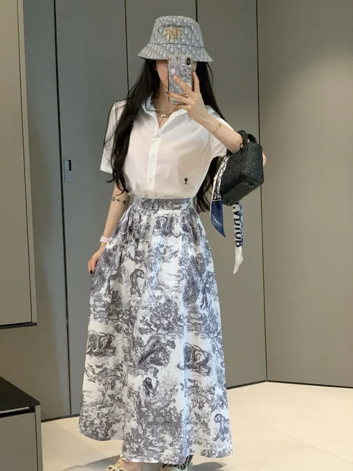 Hochwertiger Dior-Shirt-Print-Stil