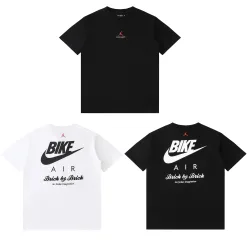 Hochwertige Jordan Kurzarm-T-Shirts mit schwarzem Aufdruck