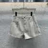 Meistverkaufte Chrome Hearts Shorts Braun Denim Jacquard Luxus