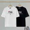 Premium Fila Kurzarmshirt aus schwarzer Baumwolle im Logo-Stil