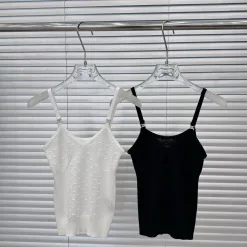 Bestseller Chanel Hosenträger Weiß Strick Kollektion