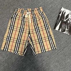 Luxus-Shorts von Burberry aus schwarzer Baumwolle im Streifenstil