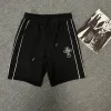 Luxus-Shorts aus der Chrome Hearts-Kollektion aus gewaschener Baumwolle in Schwarz