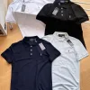 Luxuriöse Ralph Lauren Kurzarm-Kollektion aus schwarzer Baumwolle mit Stickerei